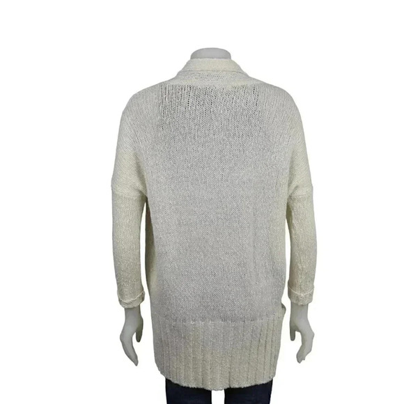 Aritzia Talula Cream Knit Cardigan Cashmere Angora Wool Open  Front Long Size XS - Picture 5 of 11